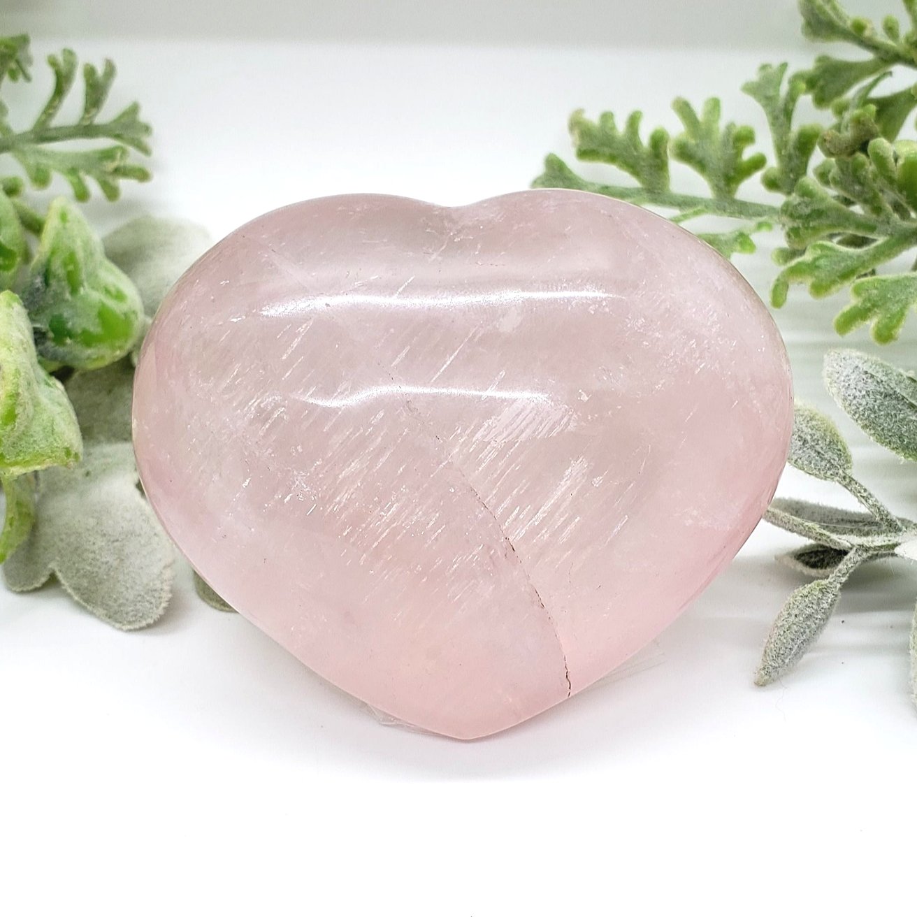 Rose Quartz Crystal Heart 30 - Crystal Happenings