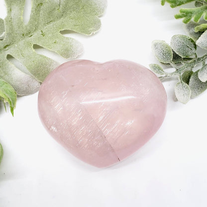 Rose Quartz Crystal Heart 30 - Crystal Happenings