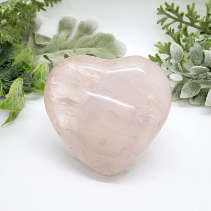 Rose Quartz Crystal Heart RQH17 - Crystal Happenings