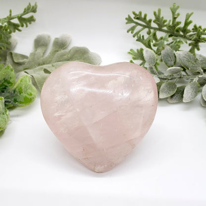 Rose Quartz Crystal Heart RQH17 - Crystal Happenings