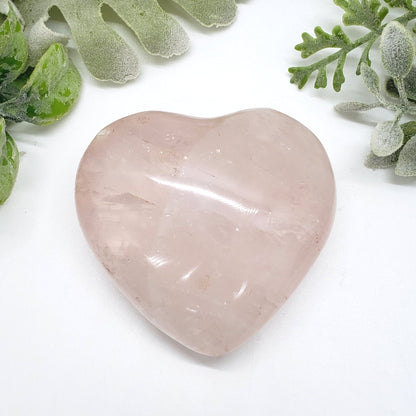 Rose Quartz Crystal Heart RQH17 - Crystal Happenings