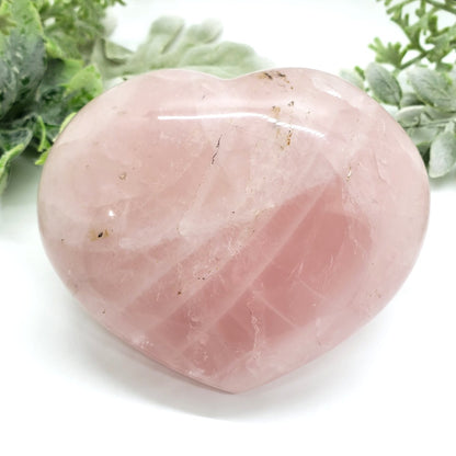 XL Rose Quartz Heart - 1.5 lbs - Crystal Happenings