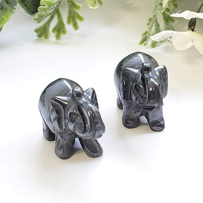 Protective Hematite Crystal Lucky Elephant