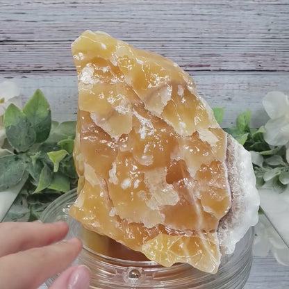 Large Orange Calcite Freeform Stone