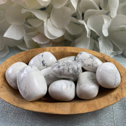 White Howlite Tumble - Crystal Happenings