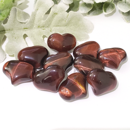 Red Tiger Eye Small Crystal Sweet Heart (25mm)