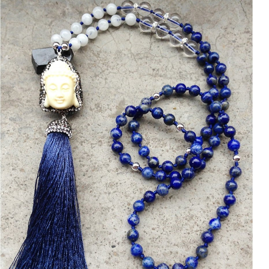 Pave Buddha Head Necklace - Crystal Happenings
