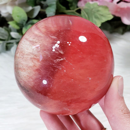 Cherry Quartz Spheres 70-80mm