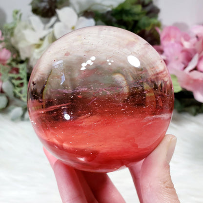 Cherry Quartz Spheres 70-80mm