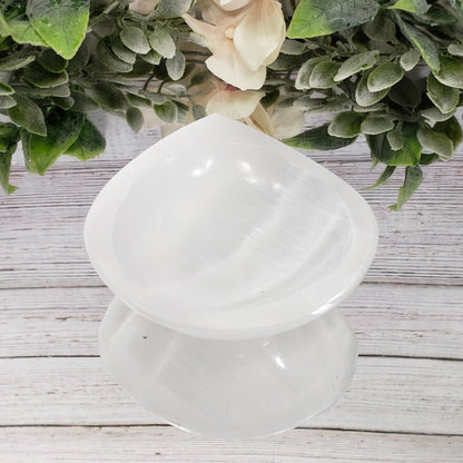 Selenite Water Drop Offering Bowl