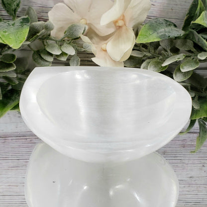 Selenite Water Drop Offering Bowl