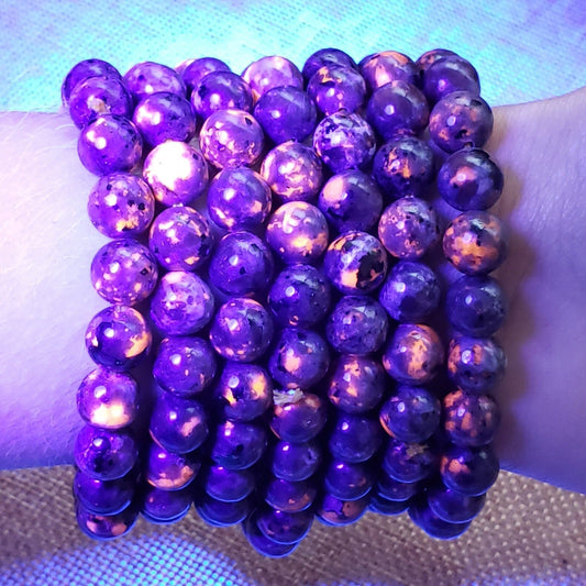 Yooperlite 8mm Stretch Bracelet - Crystal Happenings