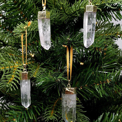 Clear Quartz Crystal Tree Ornament